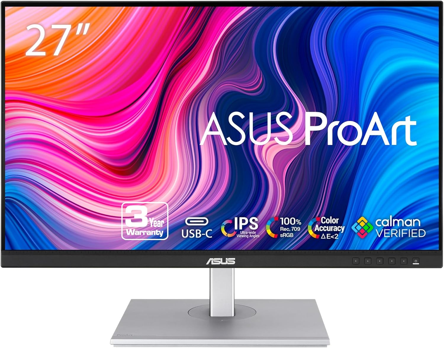 ASUS ProArt Display 27 Monitor - WQHD IPS 100% sRGB Rec. 709 Calman Verified