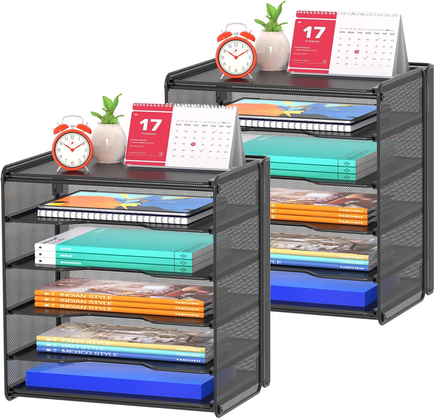 Samstar 2 Pack Paper Letter Tray for Desk Organization
