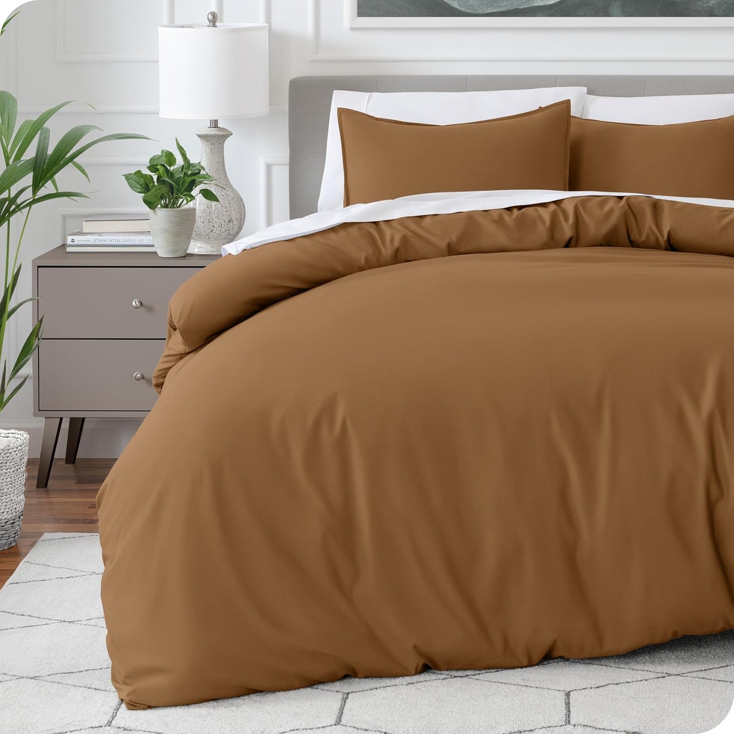 Bare Home Extra Long Duvet Cover Set for Twin/Twin XL Beds