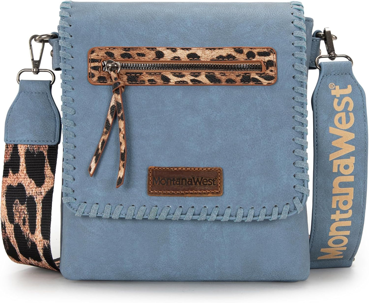 Montana West Crossbody Bags for Women with Leopard Print Strap