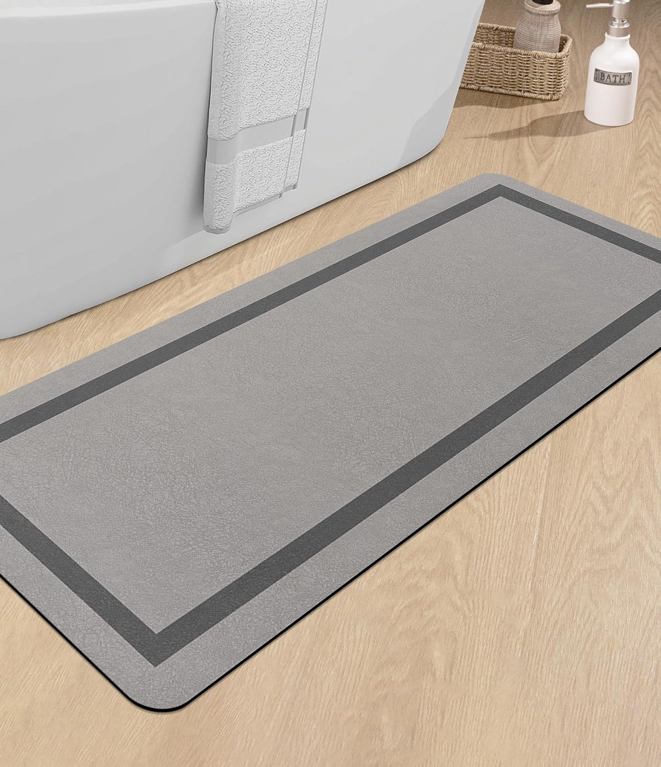 Chakme Bathroom Mat Rugs Large 59x24, Non Slip Quick Drying
