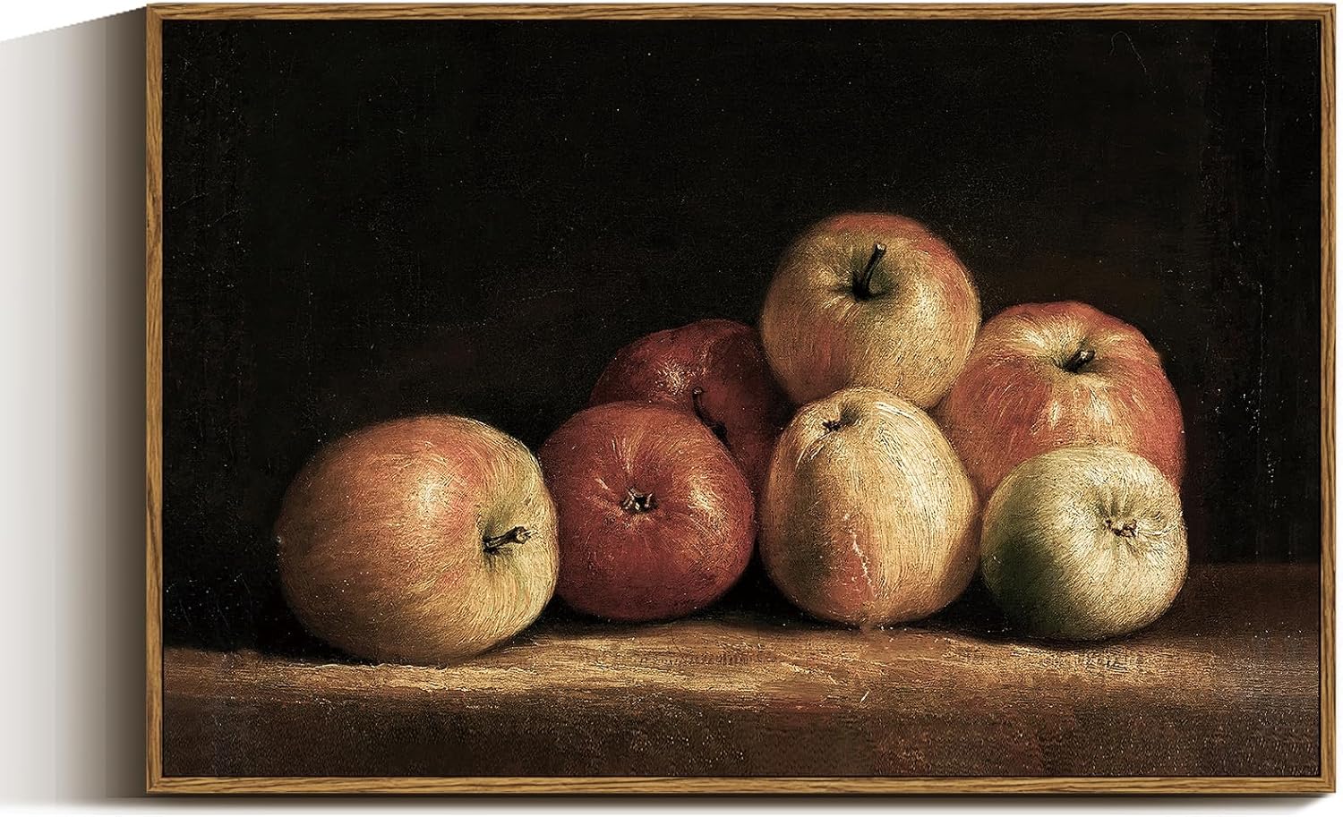 Vintage Framed Apple Wall Art for Kitchen and Dining Room Decor