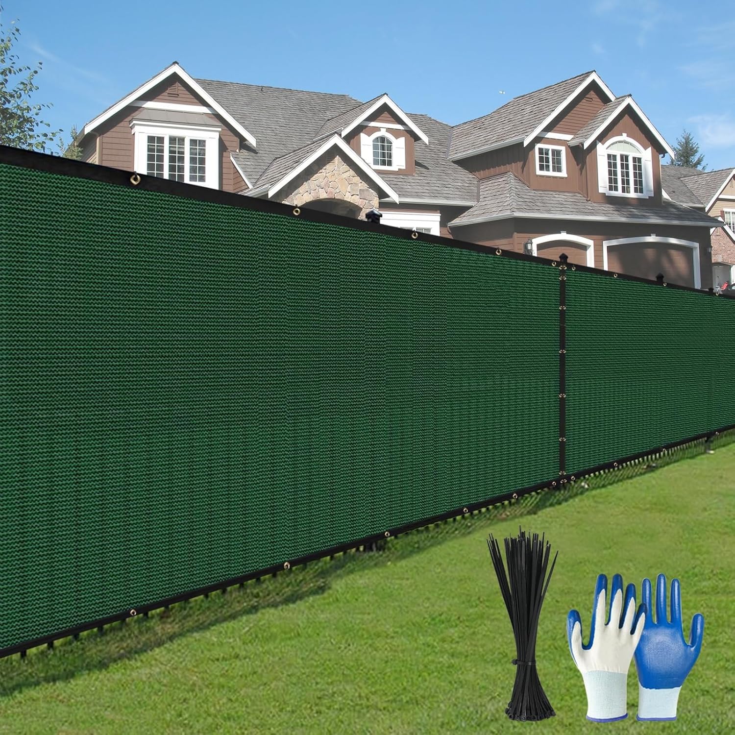 Privacy Fence Screen 5X50FT Heavy Duty 220GSM for Outdoor Use