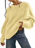 Beaully Women's Oversized Fuzzy Knit Long Sleeve Sweater - Cozy Fall