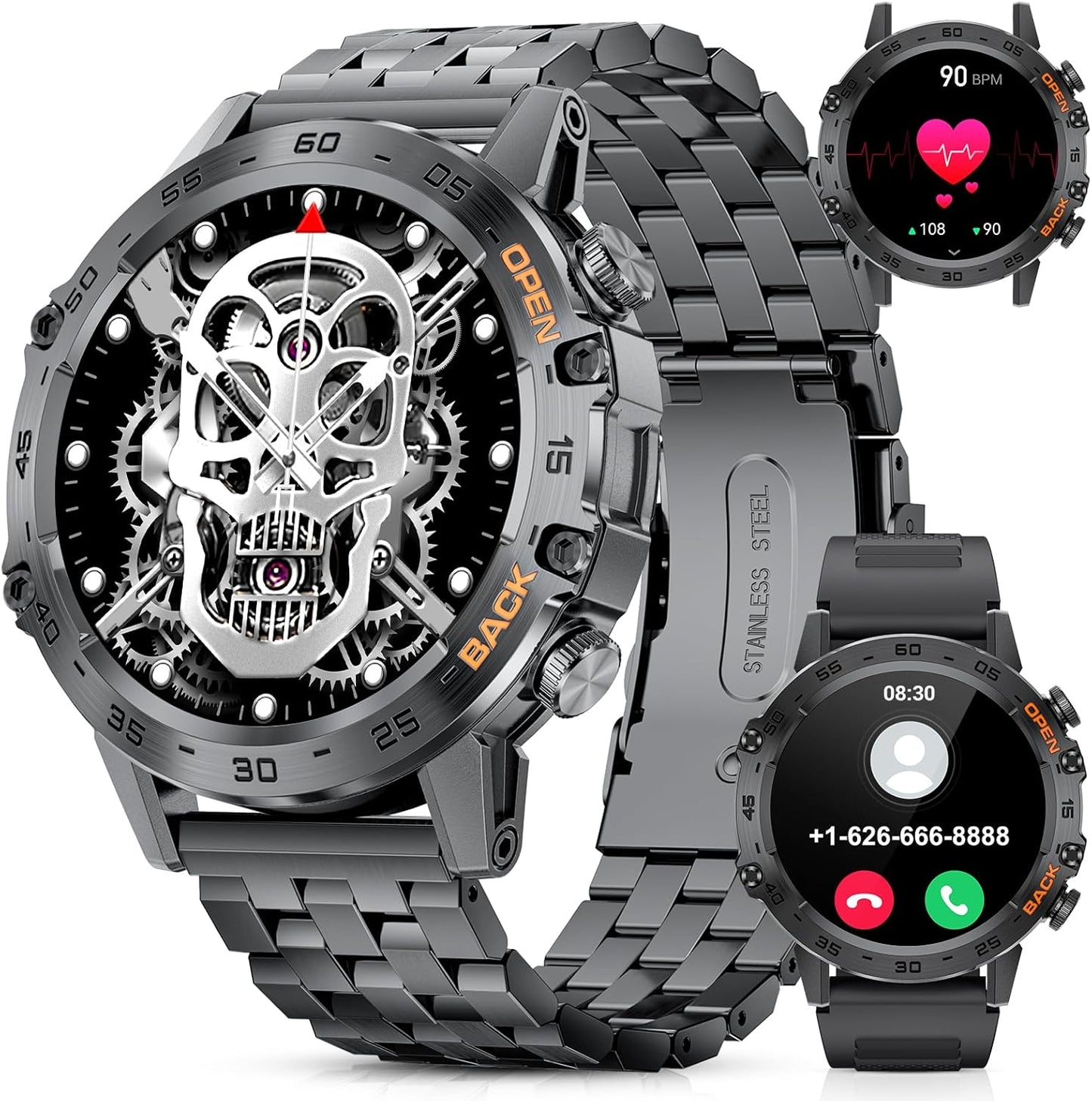 Military Smart Watch for Men with Bluetooth Calls and 100 Modes