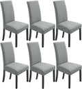 Dining Chair Slipcovers 6 Pack Light Grey - Stretch Fit Protection