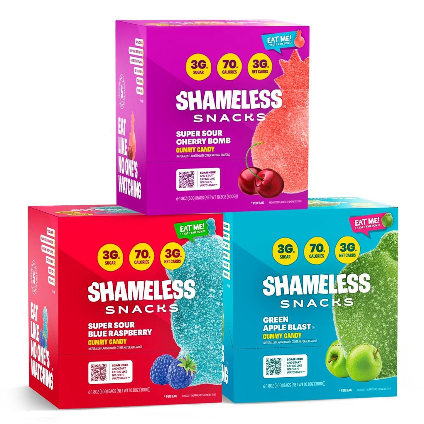 Shameless Snacks Sour Flavors Bundle: Healthy Keto Gummies