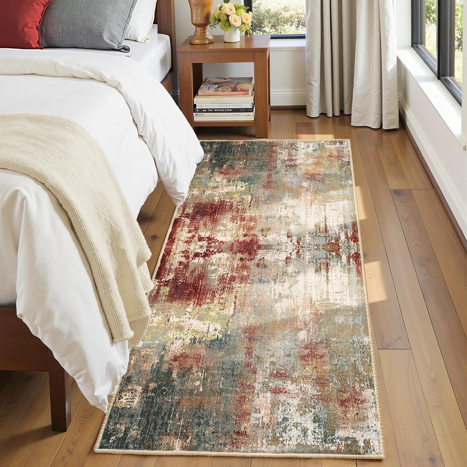 Washable Area Rugs Non-Slip Modern Abstract Soft for Home