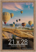wallsthatspeak 21x28 Brown Barnwood Picture Frame for Puzzles - Rustic