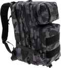 AGOZ Black Camouflage Multi-Compartment Backpack - Durable Gear Bag