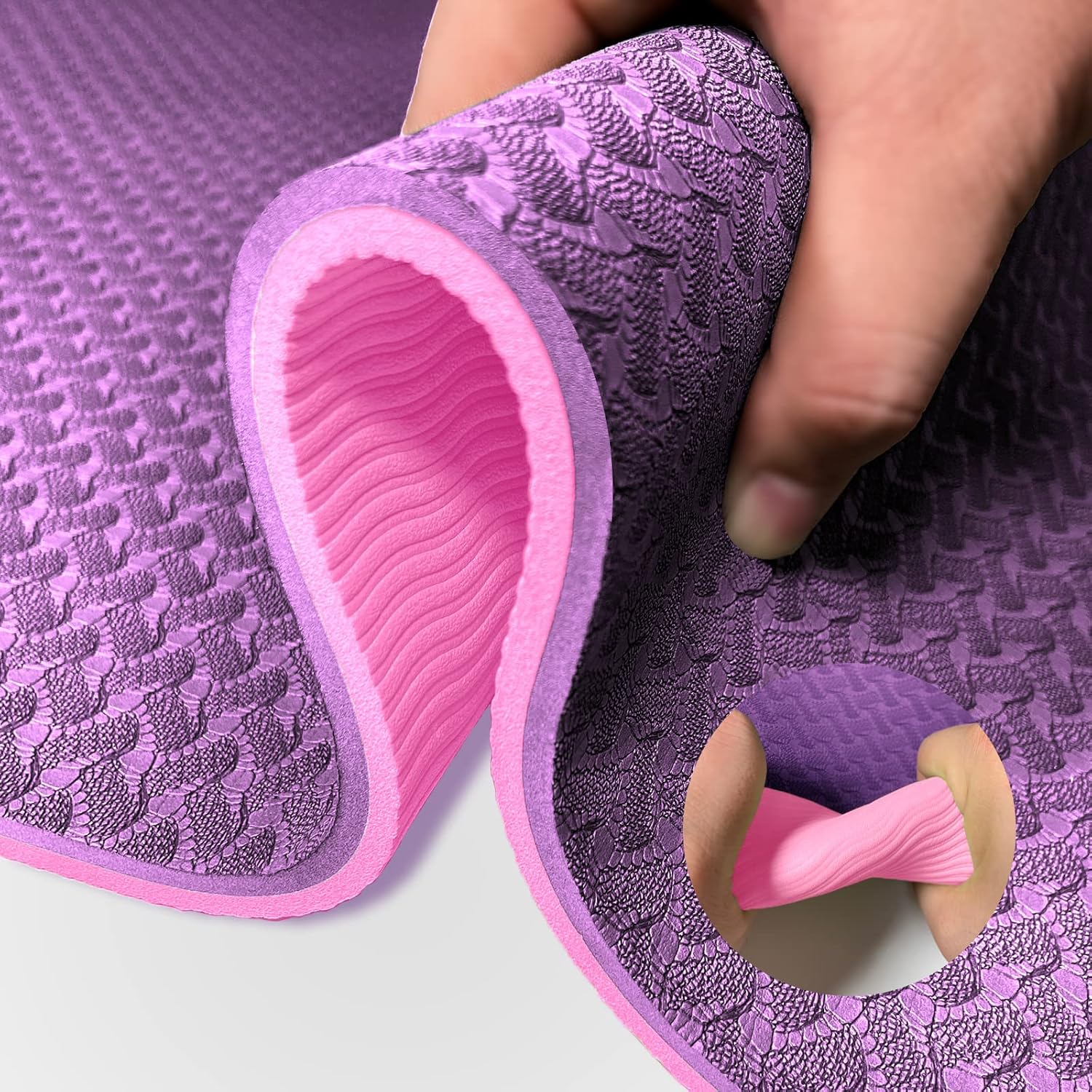 Extra Thick Non-Slip Yoga Mat - Eco-Friendly TPE, 8mm
