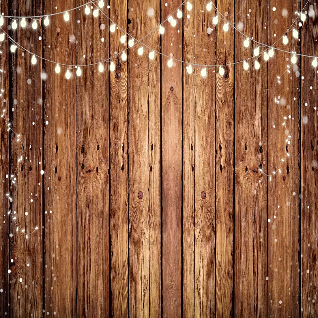 10x10FT Brown Wood Backdrop for Rustic Photo and Party Decor