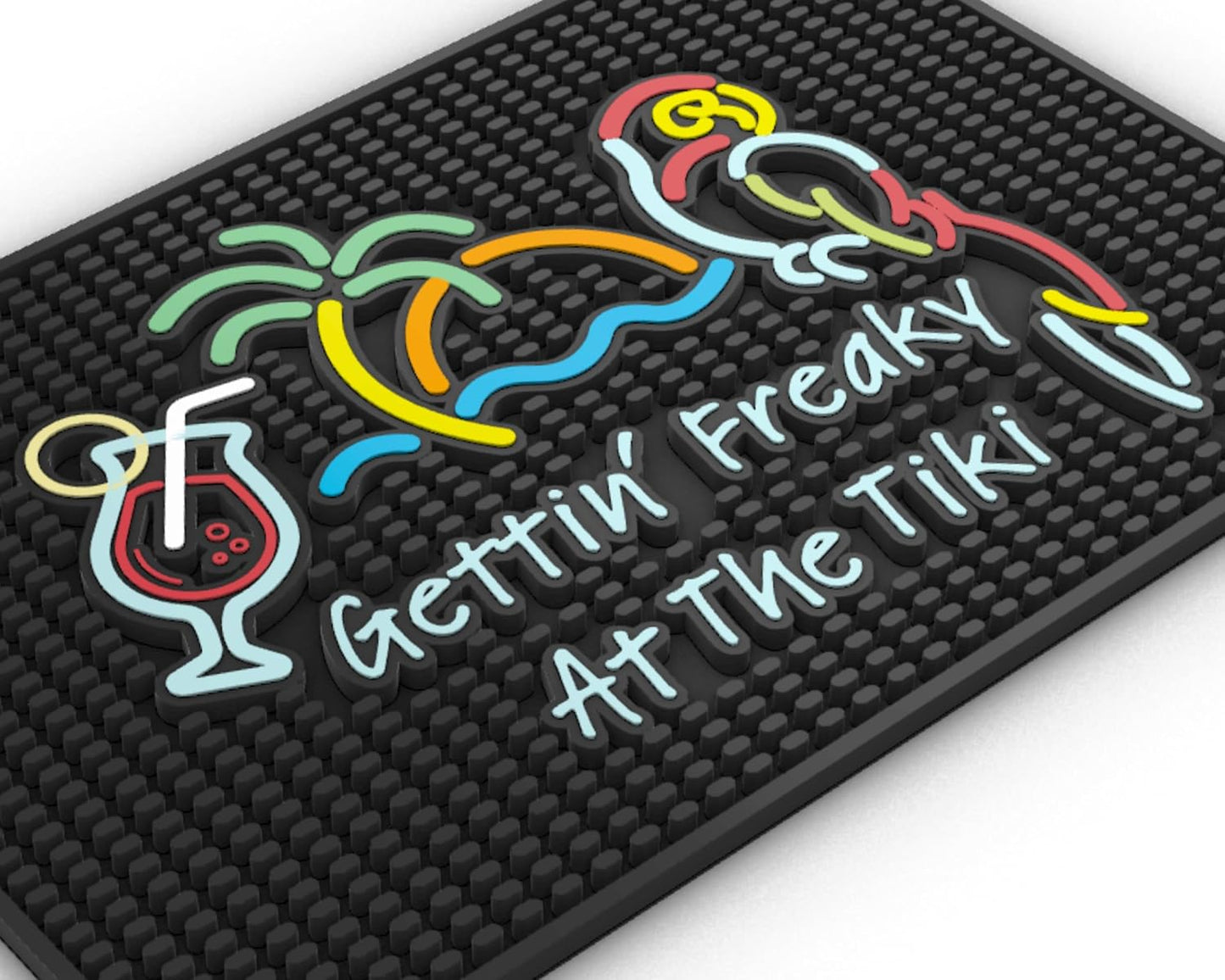 Tiki Bar Mats for Countertop - Gettin Freaky at The Tiki