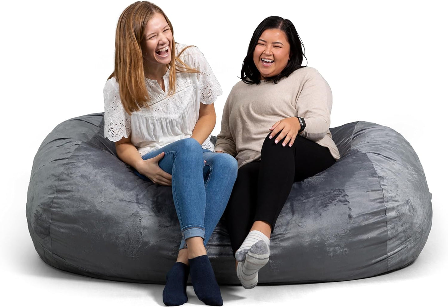Big Joe Fuf Media Lounger Foam Filled Bean Bag Chair for Comfort