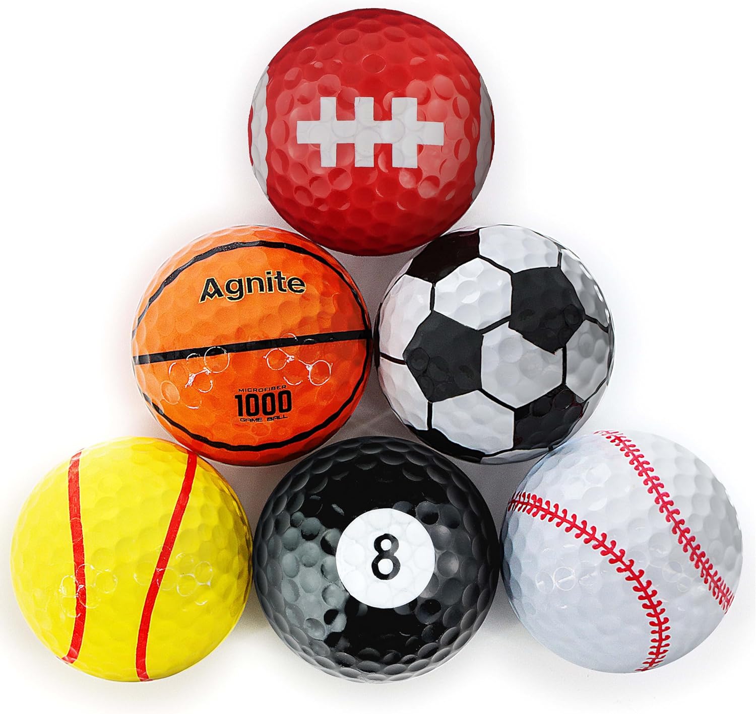 Colorful 6-Pack Golf Balls - Fun Gift for Golfers!