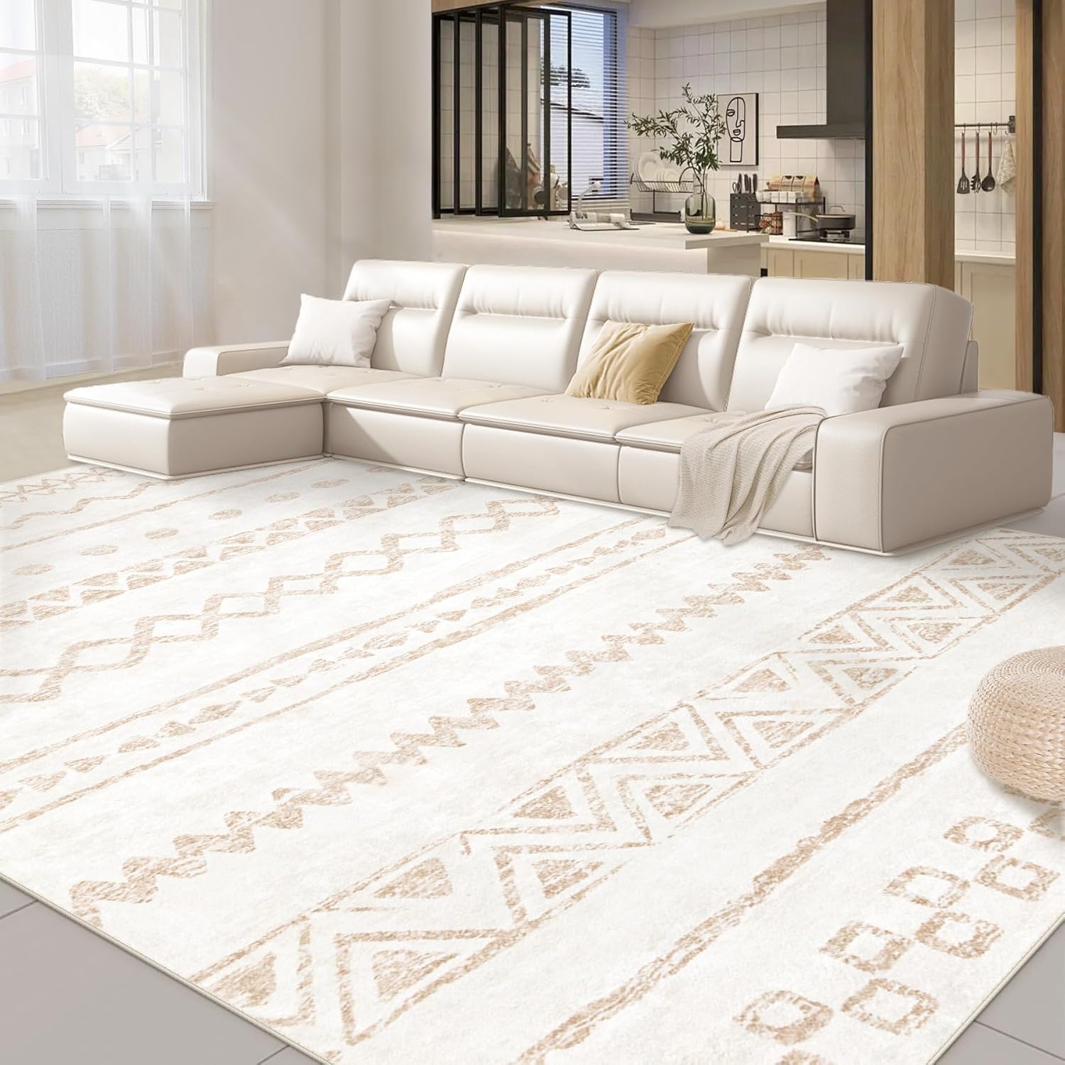 8x10 Area Rugs for Living Room: Soft Non-Slip Modern Design