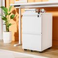 INTERGREAT 2 Drawer Mobile File Cabinet with Lock - Under Desk Steel