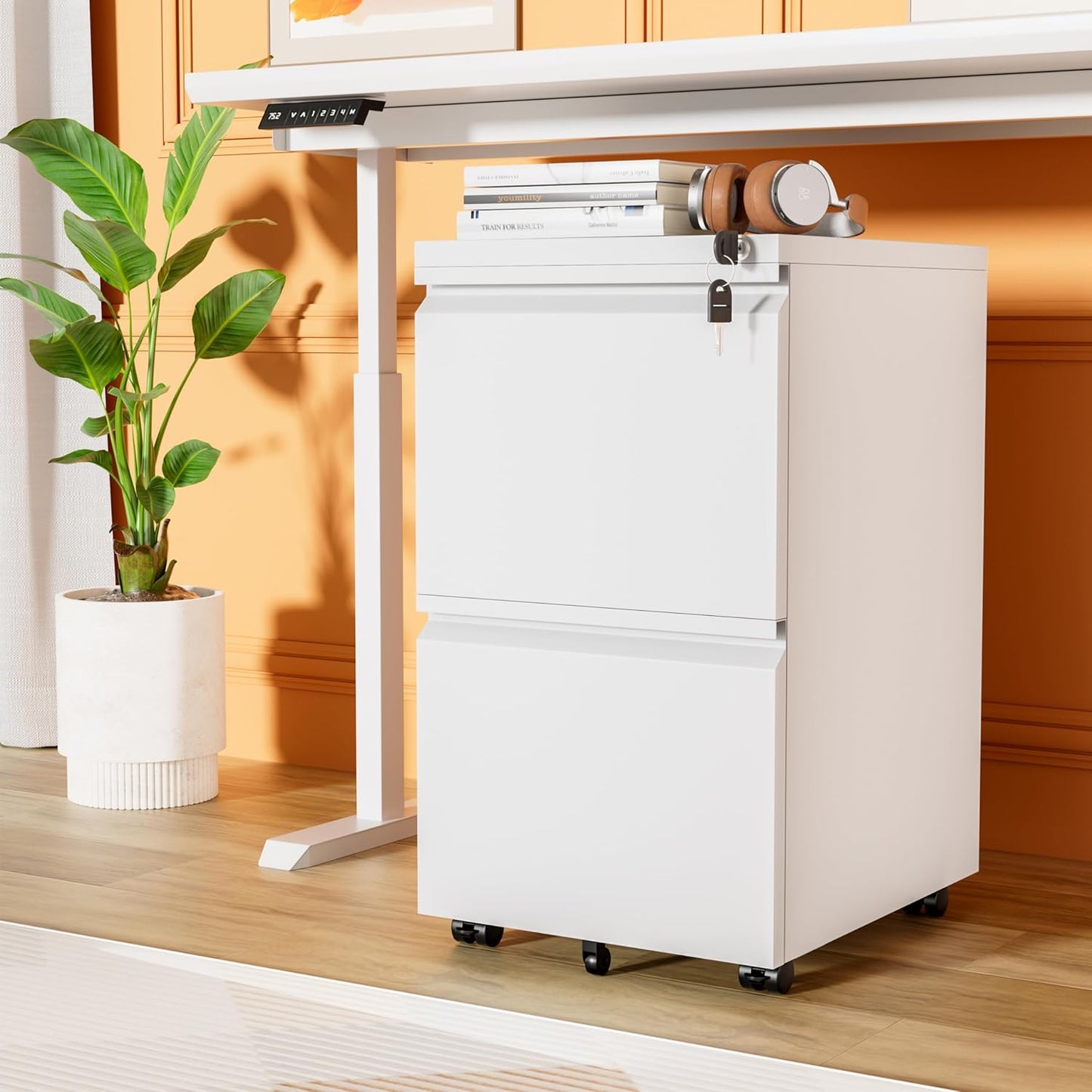 INTERGREAT Mobile File Cabinet with Lock for Home Office Use