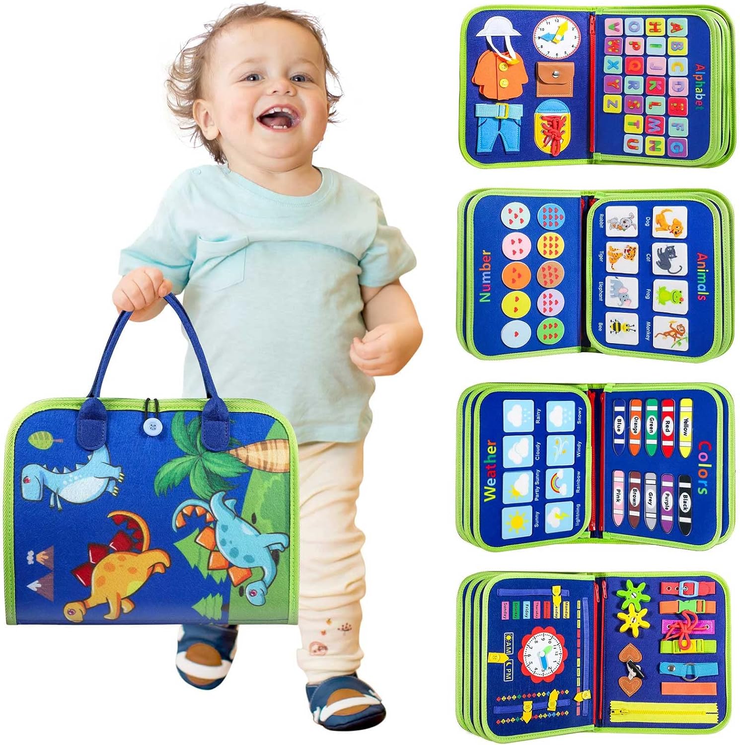 Montessori Toddler Busy Board - Educational Sensory Toy