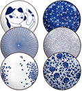 Selamica 8 Inch Ceramic Dessert Plates for Snacks and Pasta