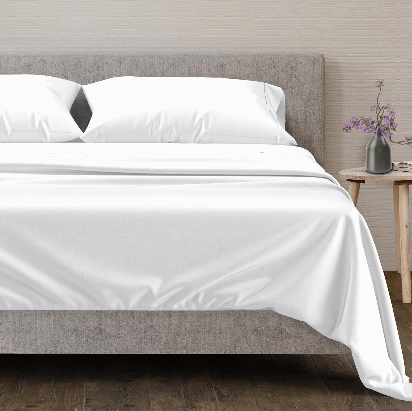 Luxurious 100% Egyptian Cotton Full Size Sheets Set for Comfort