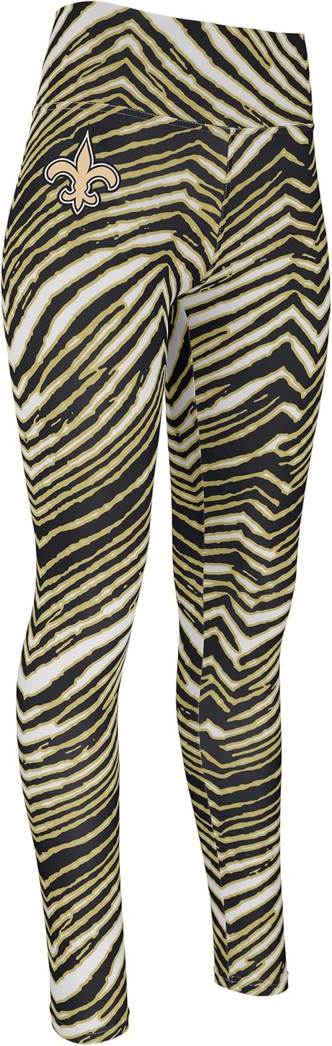 Zubaz NFL Women's Full Length High Waist Leggings with Pockets
