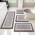 Pauwer Bathroom Rugs Set 5 Piece - Plush Absorbent Bath Rugs