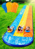 Sloosh Triple Water Slide with 3 BodyBoards - 18ft Ultra Wide Backyard