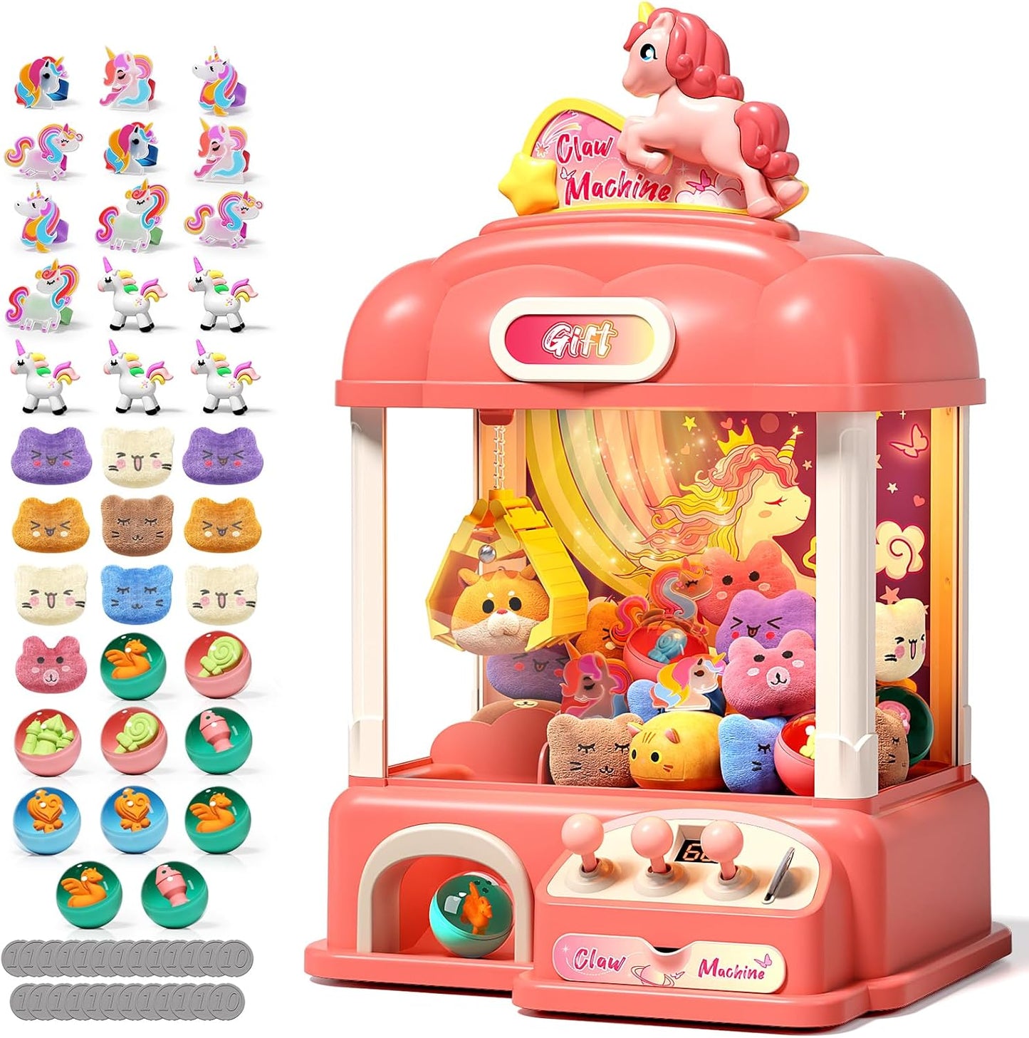 60 PCS Large Kids Claw Machine for Fun Family Game Nights