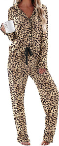 Ekouaer Women's Pajamas Two-Piece Rayon Spandex Set S-XXL