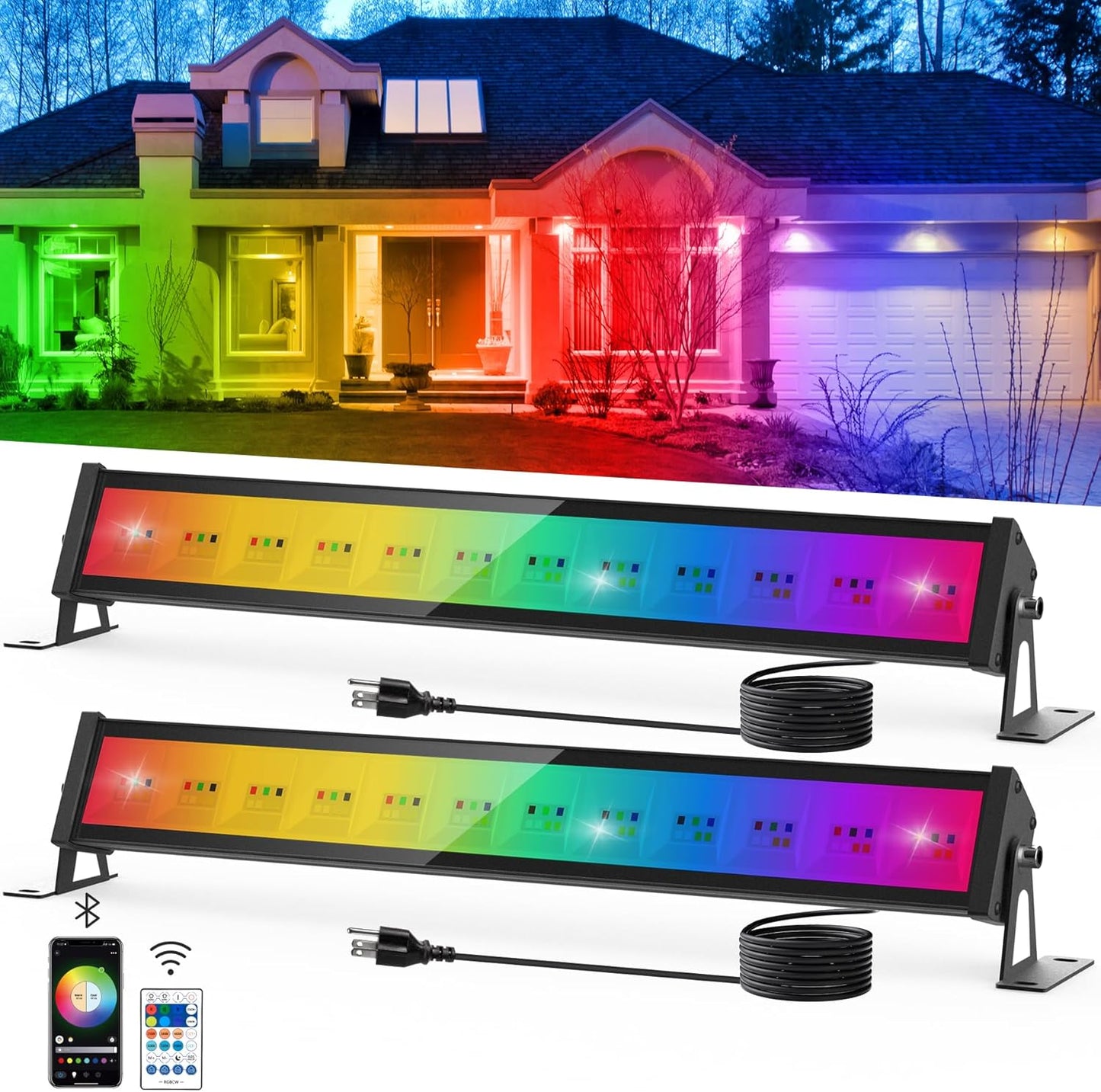 T-SUN RGBCW Wall Washer Lights for Stage and Party Events