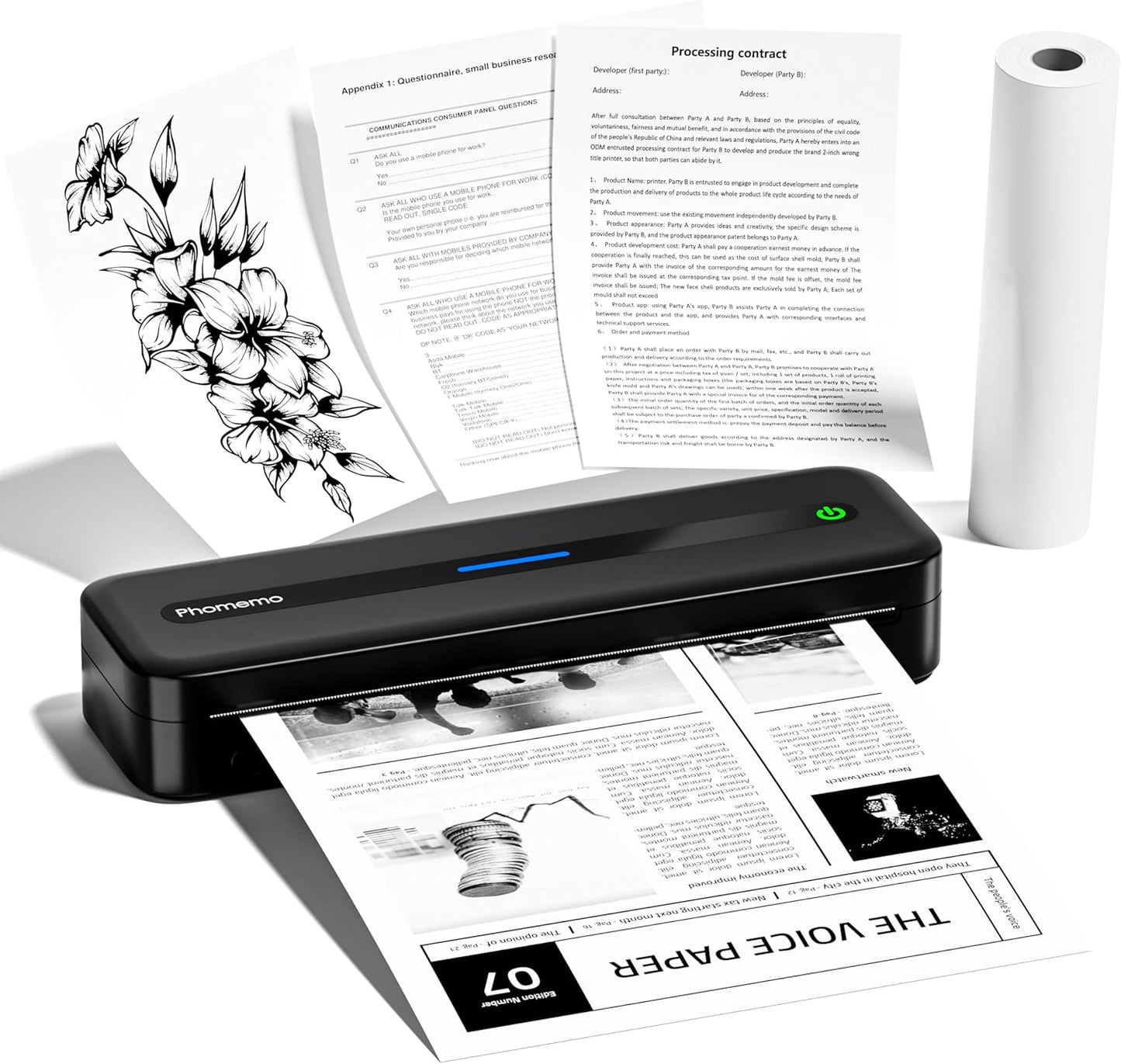 Phomemo M832 Portable Wireless Printer for Travel and Home Use