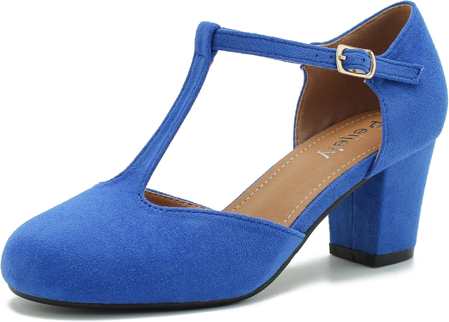 Womens T Strap Mary Jane Shoes with Chunky Block Heel Style