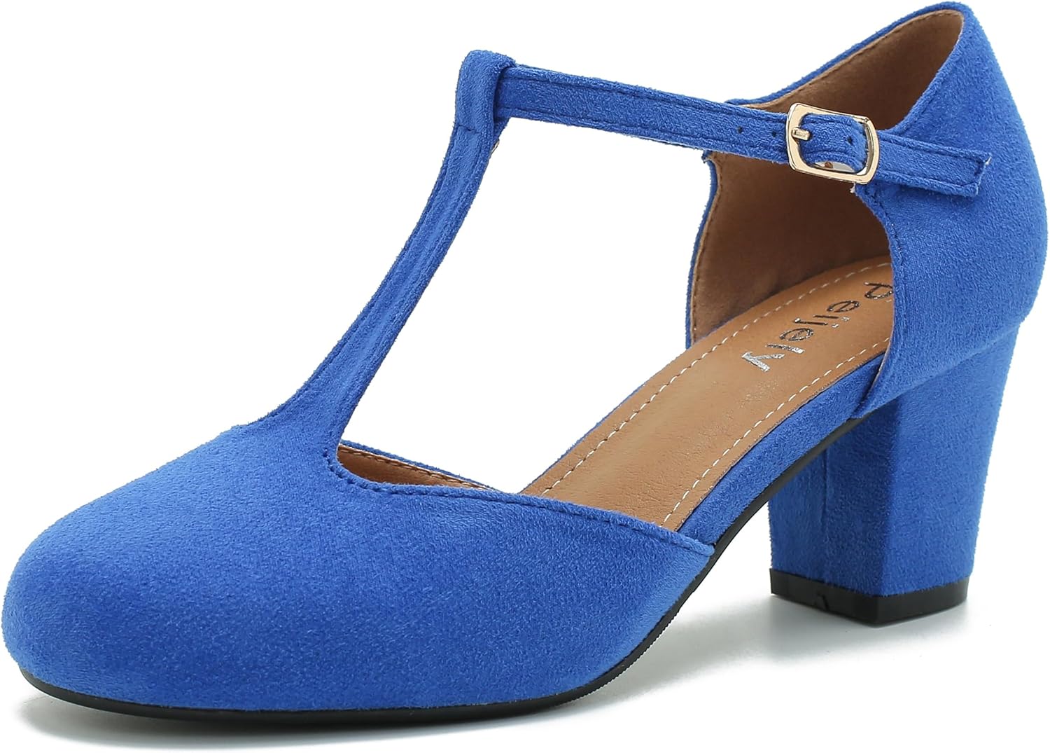 Womens T Strap Mary Jane Shoes with Chunky Block Heel Style