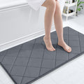 Memory Foam Bath Mat 47x24 - Ultra Soft Diamond Design