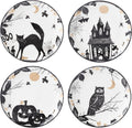 Lenox Vintage Halloween Haunted Accent Plates Set of 4 - Spooky