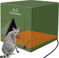 Large Heated Cat House for Outdoor Cats in Winter Weather