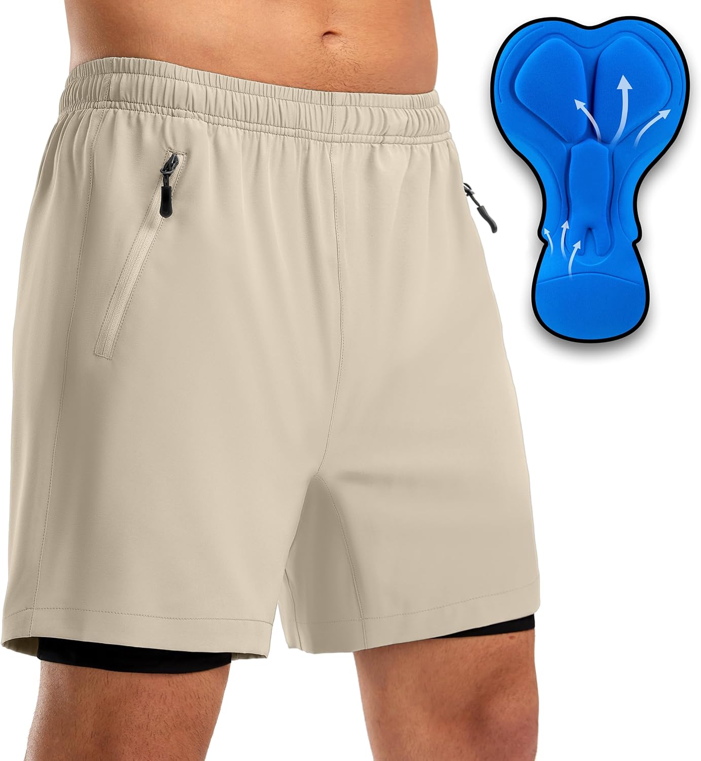 Bikewa Men's Mountain Bike Shorts with 3D Padding for Comfort