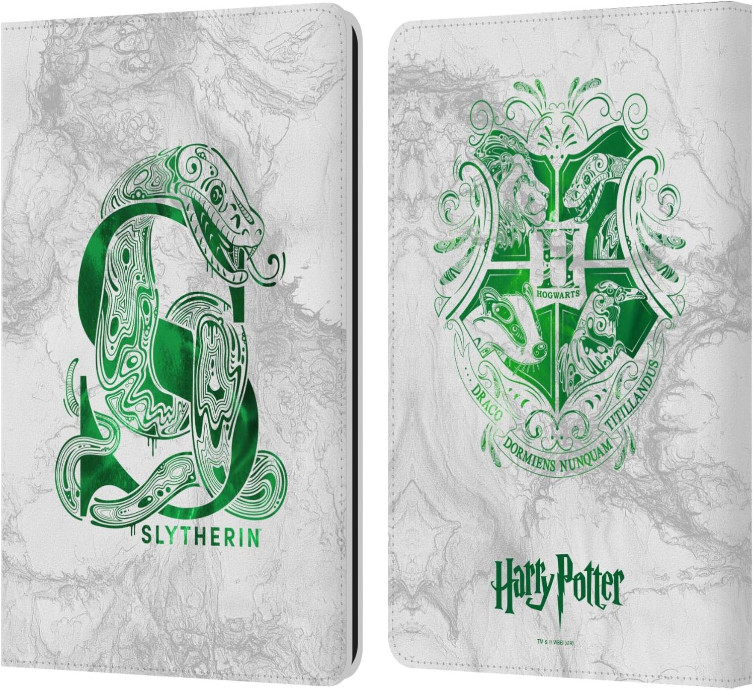 Harry Potter Slytherin Aguamenti Leather Wallet Case for Kindle