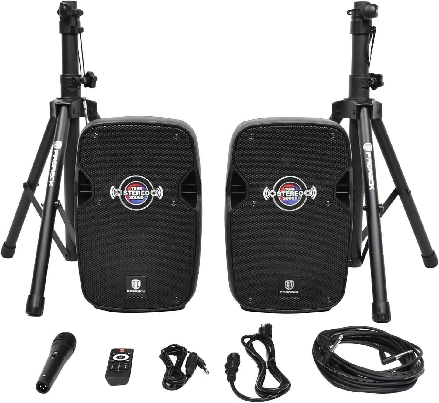 PRORECK 8-Inch Stereo Speakers for Parties and Events