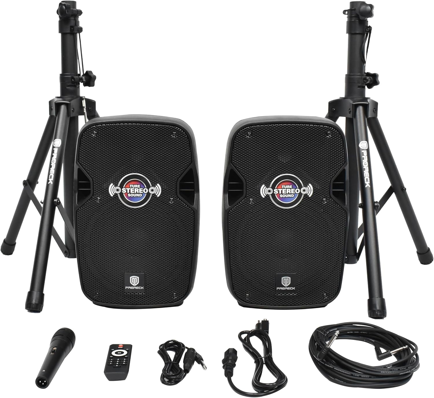 PRORECK 8-Inch Stereo Speakers for Parties and Events