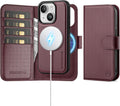 Magnetic 2 in 1 Detachable Leather Wallet Case for iPhone 13 - RFID