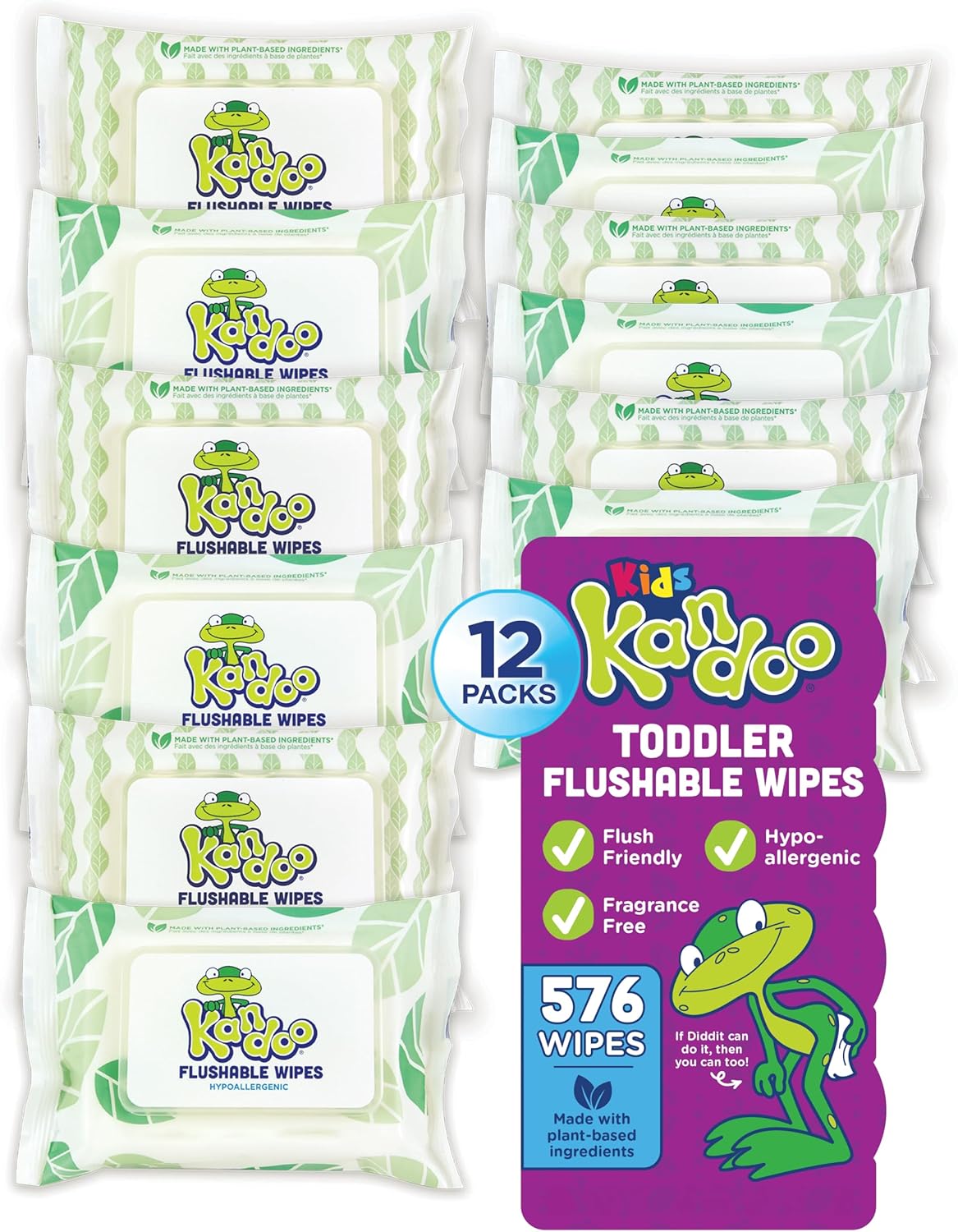 Kandoo Flushable Baby Wipes, Gentle & Hypoallergenic