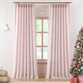 Vision Home Soft Pink Pinch Pleated Semi Sheer Curtains 95 in - Light