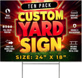 Custom 24 in x 18 in Yard Signs 10 Pack - Durable Full Color Prints