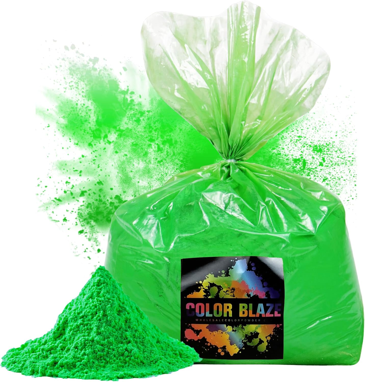 Color Blaze Green Powdered Color for Fun Runs and Festivals