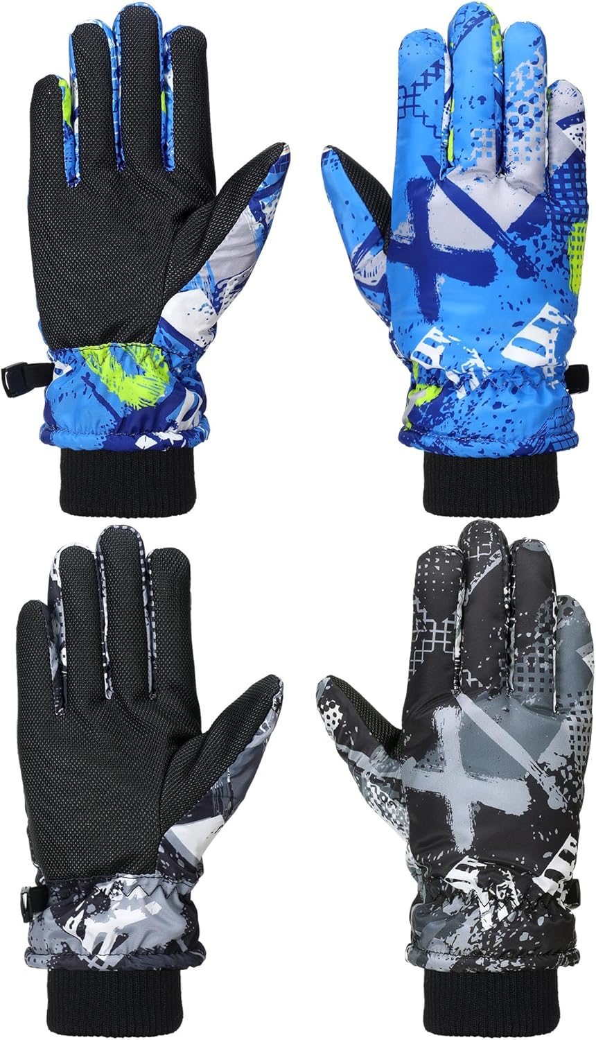 Warm Waterproof Kids Snow Gloves by Honoson