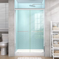 Sliding Shower Door 44-48 in W x 72 in H Semi-Frameless - Versatile