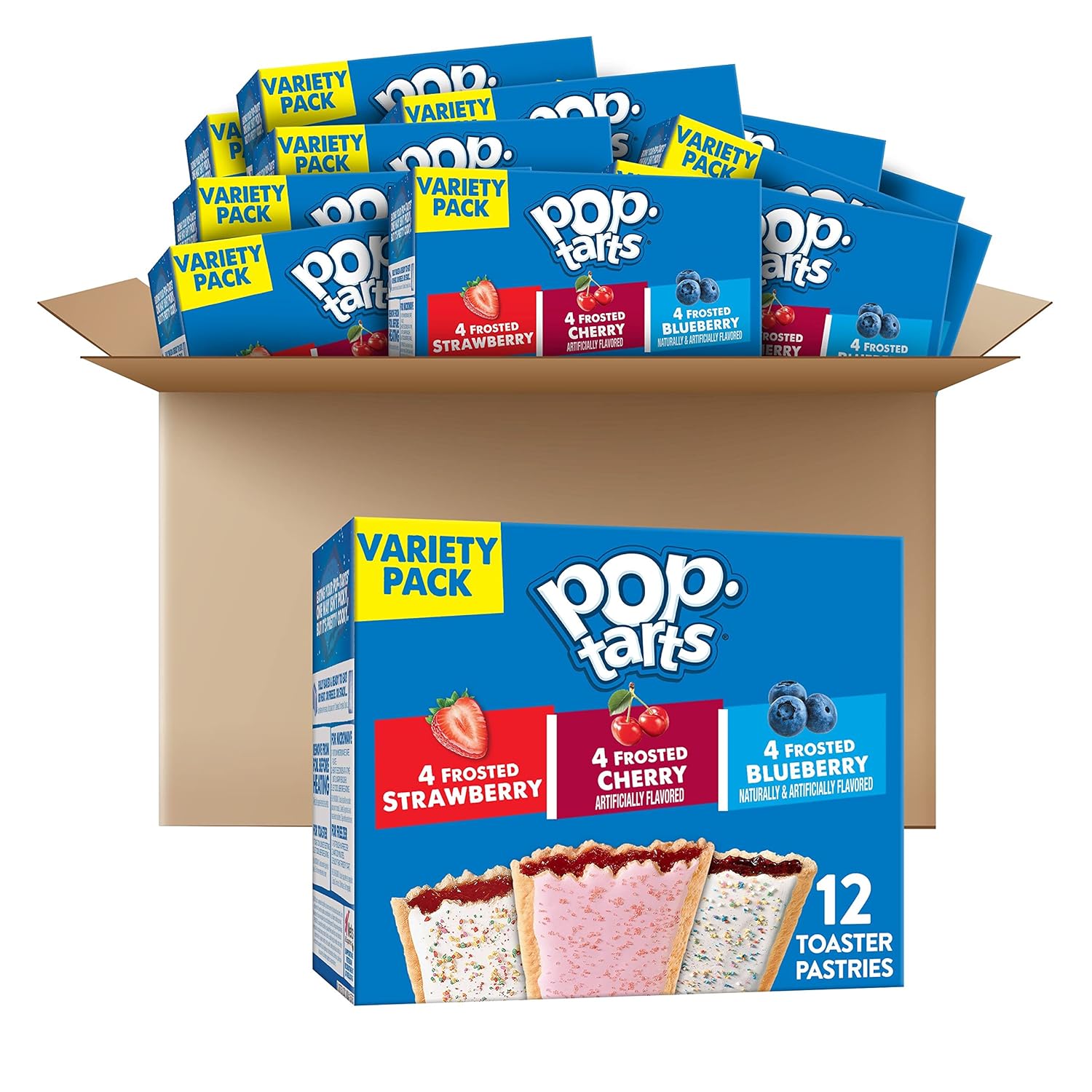 Pop-Tarts Breakfast Toaster Pastries Variety Pack for Everyone