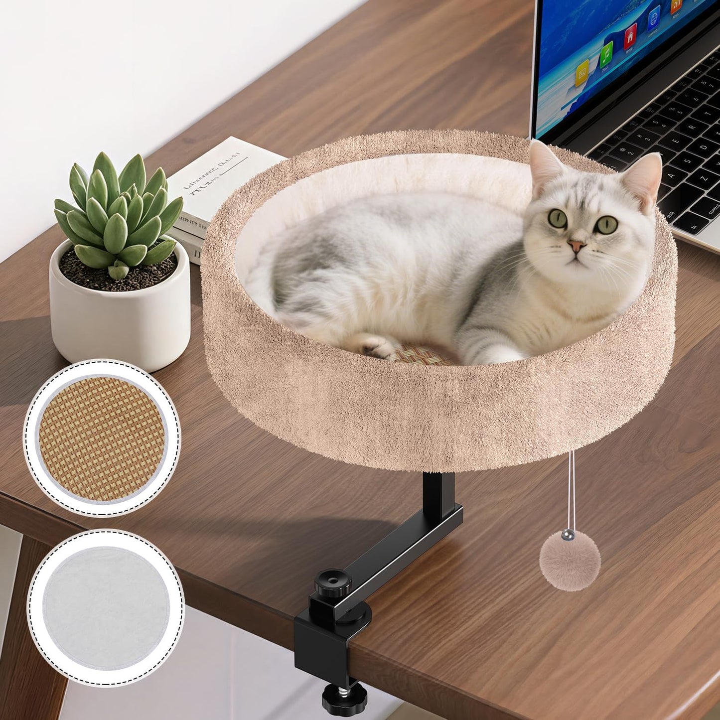 Chumajor Cat Desk Bed - 360 Rotating & Adjustable Comfort